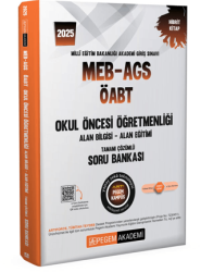 Pegem Akademi Yayıncılık 2025 MEB-AGS-ÖABT Okul Öncesi Öğretmenliği Alan Bilgisi - Alan Eğitimi Tamamı Çözümlü Soru Bankası - 1