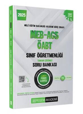 Pegem Akademi Yayıncılık 2025 MEB-AGS-ÖABT Sınıf Öğretmenliği Tamamı Çözümlü Soru Bankası - 1