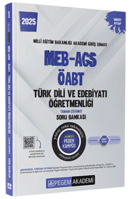 Pegem Akademi Yayıncılık 2025 MEB-AGS-ÖABT Türk Dili ve Edebiyat Tamamı Çözümlü Soru Bankası - 1