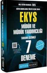 Pegem Akademi Yayıncılık 2025 Milli Eğitim Bakanlığı EYKS Müdür ve Müdür Yardımcılığı Tamamı Çözümlü 7 Deneme - 1