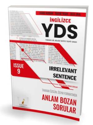 Pelikan Tıp Teknik Yayıncılık YDS İngilizce Irrelevant Sentence Issue 9 - 1