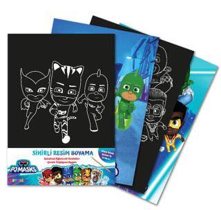 Pjmasks Sihirli Resim Boyama – Ahşap Kalem Hediyeli - 1