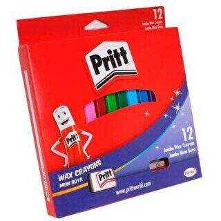 Pritt Pastel Boya Jumbo Üçgen Silinebilir 12 Renk - 1