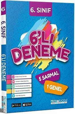 Pruva Akademi 6. Sınıf Tüm Dersler 6`lı Deneme - 1