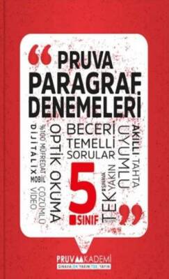 Pruva Akademi Pruva 5, Sınıf Paragraf Denemeleri - 1