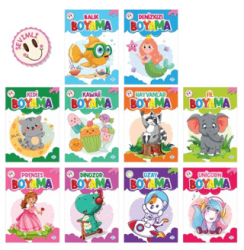 Sevimli Boyama Seti 10 Kitap - 1