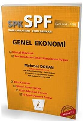 Pelikan Tıp Teknik Yayıncılık SPK - SPF Genel Ekonomi Konu Anlatımlı Soru Bankası - 1