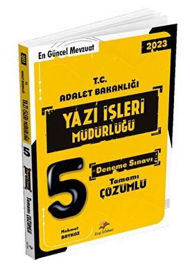 Dizgi Kitap T.C Adalet Bakanlığı Yazı İşleri Müdürlüğü Sınavı Tamamı Çözümlü 5 Deneme Sınavı - 1