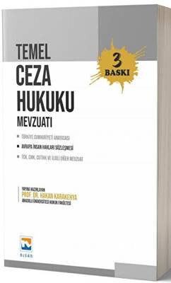 Temel Ceza Hukuku Mevzuatı - 1