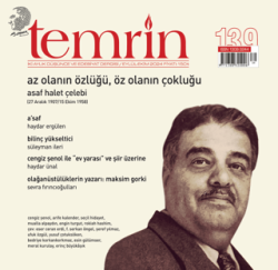 Temrin Düşünce ve Edebiyat Dergisi Sayı: 139 Eylül - Ekim 2024 - 1