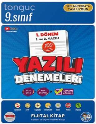 Tonguç Akademi 9. Sınıf Yazılı Denemeleri 1. Dönem 1 ve 2. Yazılı - 1