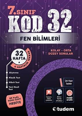 Tudem Yayınları - Bayilik 7. Sınıf Kod 32 Fen Bilimleri - 1