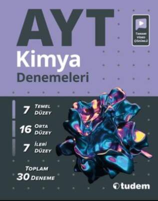 Tudem Yayınları - Bayilik AYT Kimya Denemeleri - 1