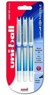 Uniball Eye Needle 0.7 İğne Uçlu Kalem 3Lü Mavi Ub-187S-3P Mavi - 1