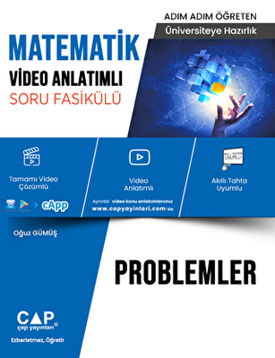 Çap Yayınları Üniversiteye Hazırlık Matematik Video Anlatımlı Problemler Soru Fasikülü - 1