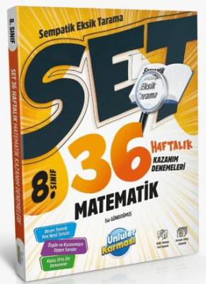 Ünlüler Karması 8. Sınıf Matematik 36 Haftalık Kazanım Denemeleri - 1