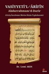 Vasiyyeti’l-ʻArifİn Abdurrahmanı’d-darIr - 1