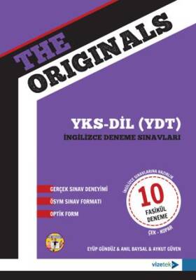 Vizetek Yayıncılık The Originals YKS-DİL YDT İngilizce Deneme Sınavları - 1