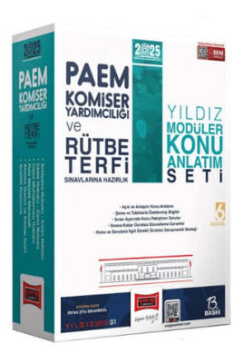 Yargı Yayınevi 2025 PAEM Komiser Yardımcılığı ve Rütbe Terfi Sınavlarına Hazırlık Konu Anlatımlı Modüler Set - 1