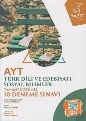 Yazıt Yayıncılık Yazıt YKS AYT Türk Dili ve Edebiyatı Sosyal Bilimler Tamamı Çözümlü 10 Deneme Sınavı - 1