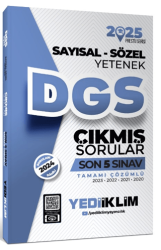 Yediiklim Yayınları 2025 DGS Sayısal-Sözel Yetenek Tamamı Çözümlü Son 5 Sınav Çıkmış Sorular - 1