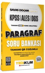 Yediiklim Yayınları KPSS ALES DGS Savaş Doğan Serisi Paragraf Tamamı Video Konu Anlatımlı ve Tamamı QR Çözümlü Soru Bankası - 1