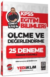 Yediiklim Yayınları KPSS Eğitim Bilimleri Ölçme ve Değerlendirme Tamamı Çözümlü 25 Deneme - 1